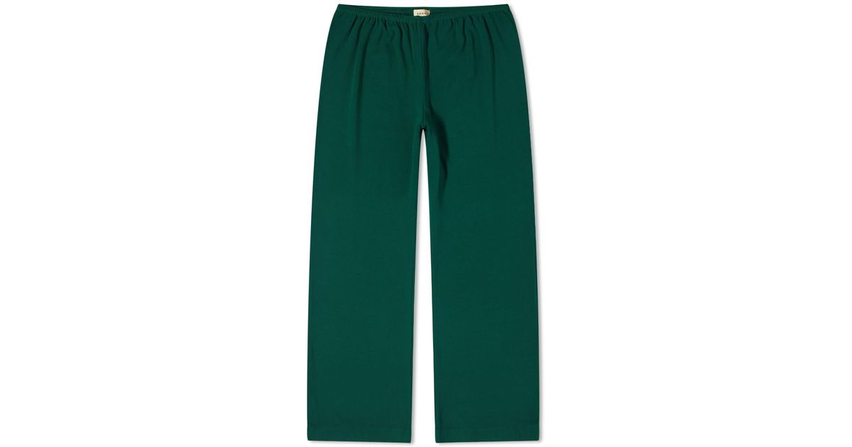 DONNI. Scallop Henley Simple Pants in Green | Lyst