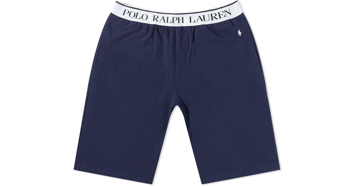 Polo Ralph Lauren Cotton Logo Waist Band Short in Navy (Blue) for Men ...