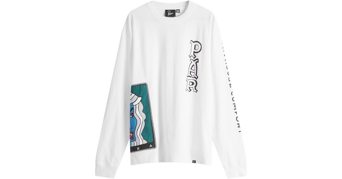 by Parra Your Face Long Sleeve T-Shirt in White for Men | Lyst