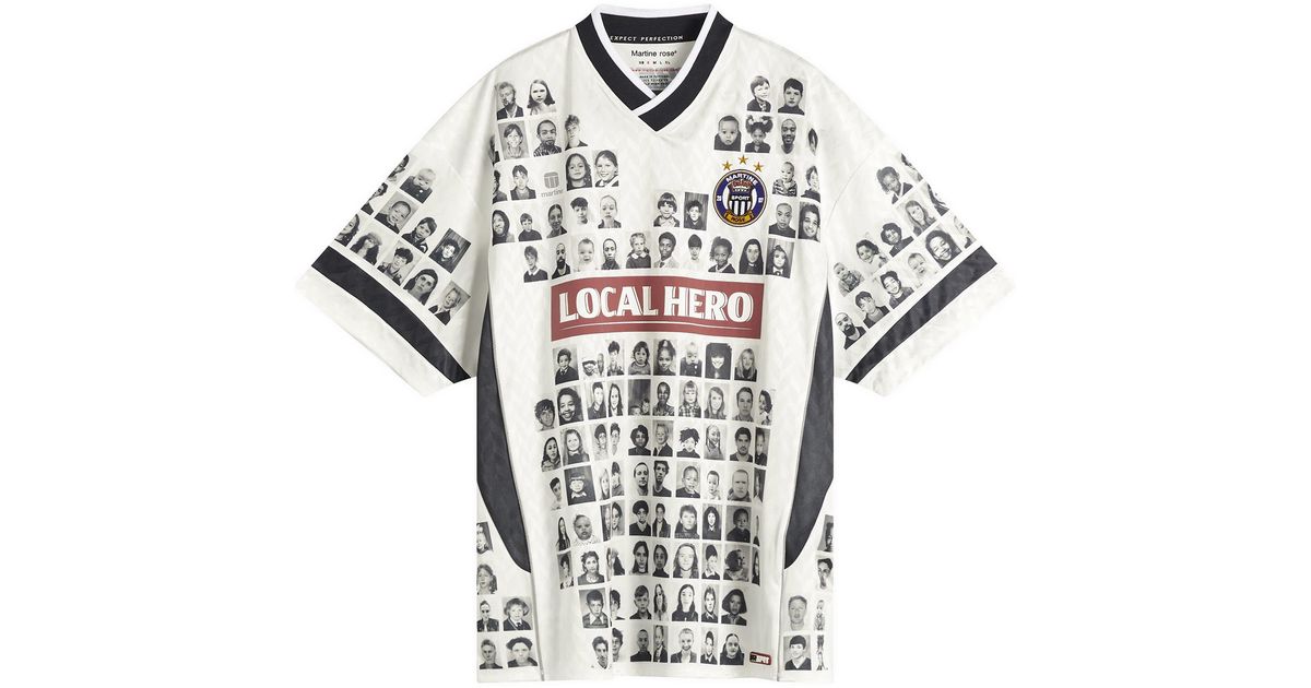 Martine Rose Local Hero Football Shirt in White | Lyst