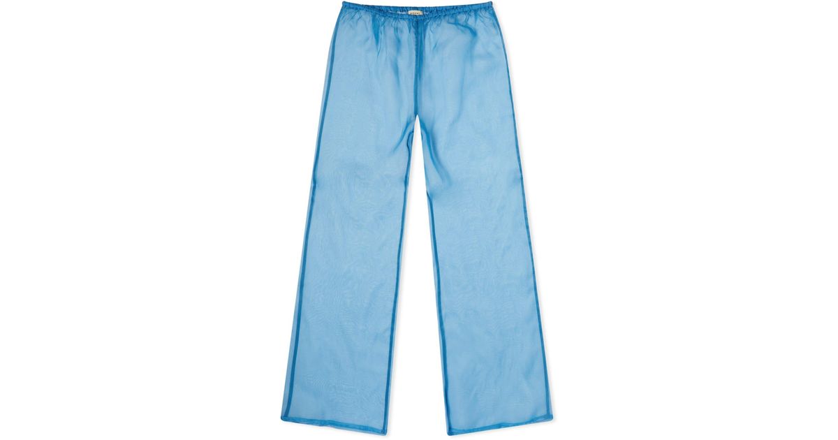 DONNI. Organza Simple Trousers in Blue | Lyst