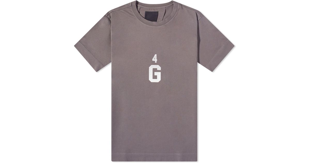 Givenchy 4g Front & Back Logo T-shirt in Gray for Men | Lyst