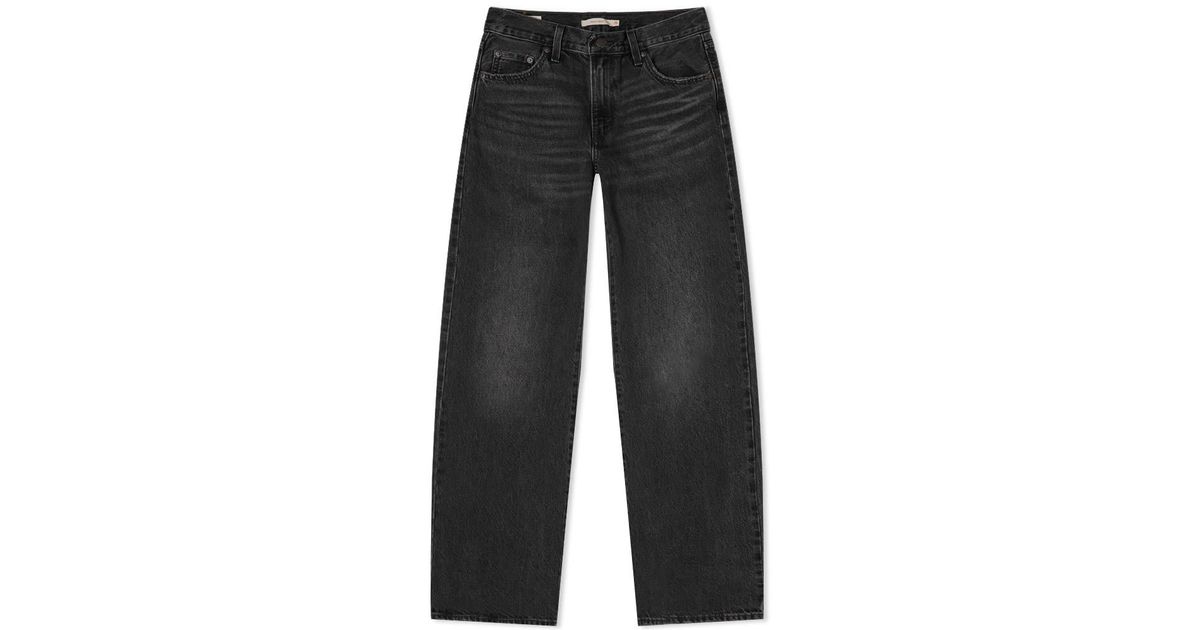 Levi's Cotton Levis baggy Dad Mid Rise Jean in Black | Lyst UK