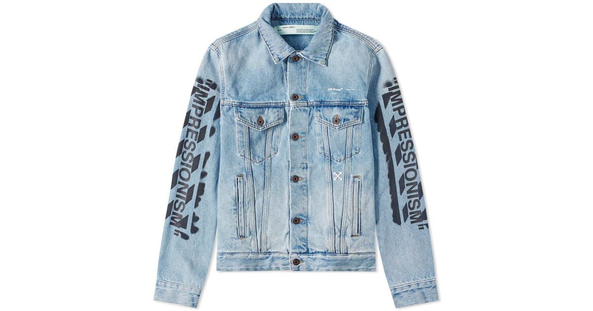 Off-White c/o Virgil Abloh 'impressionism' Denim Jacket in Blue for Men ...