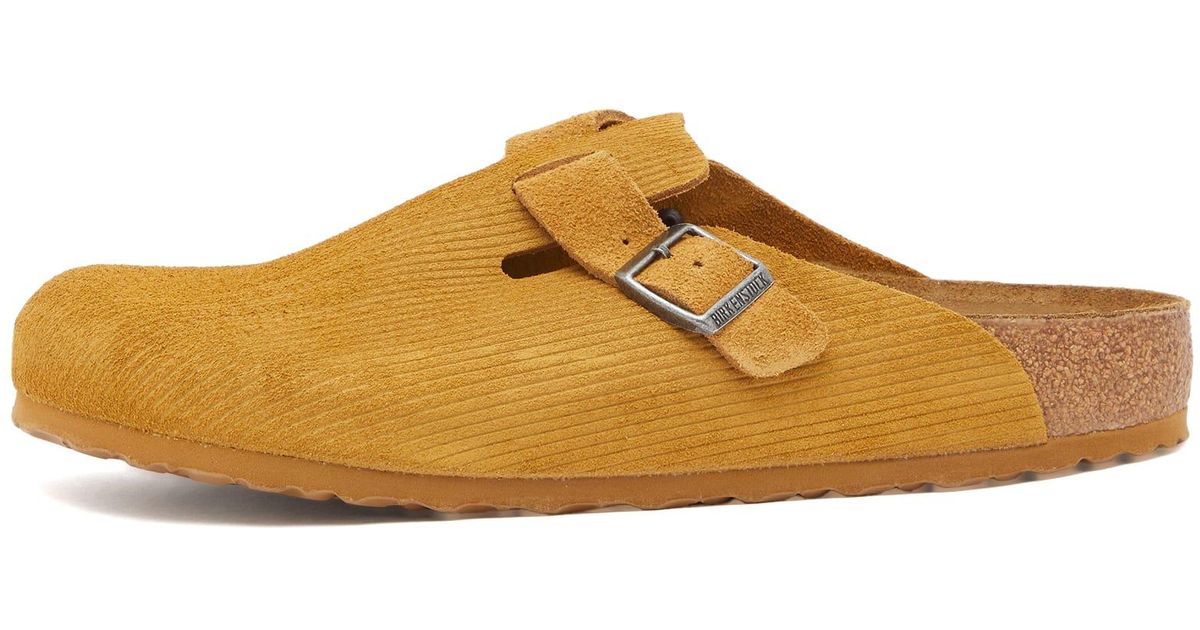 Birkenstock Suede Boston Clog in Mustard Yellow Birkenstock Boston Clog in Yellow | Lyst UK main image 2