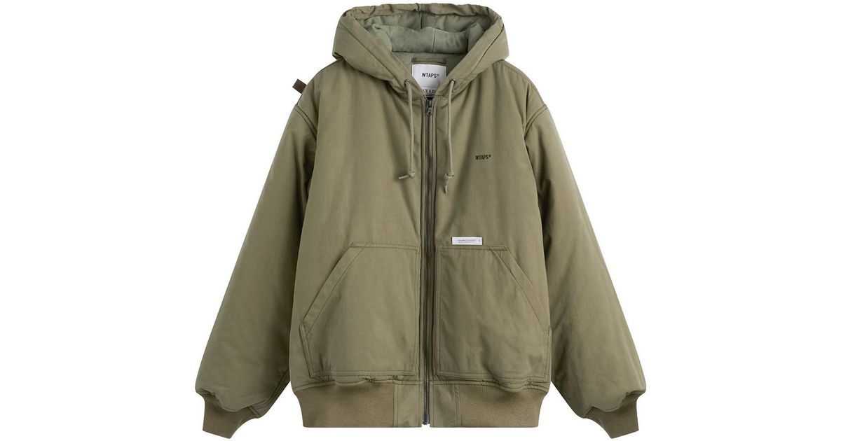 WTAPS Puff Doom Hooded Jacket in Green for Men | Lyst