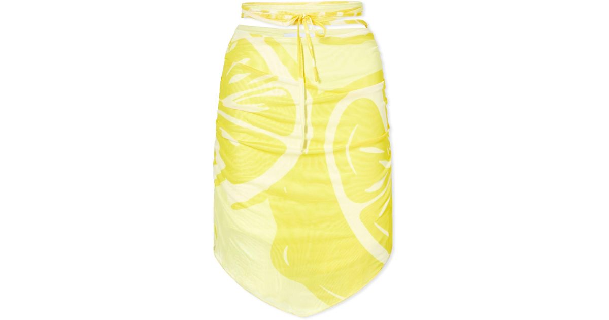 House Of Sunny Sliced Lemons Skirt in Yellow | Lyst