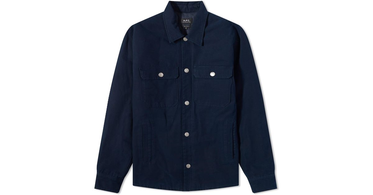 A.P.C. Alex Padded Work Jacket in Blue for Men | Lyst