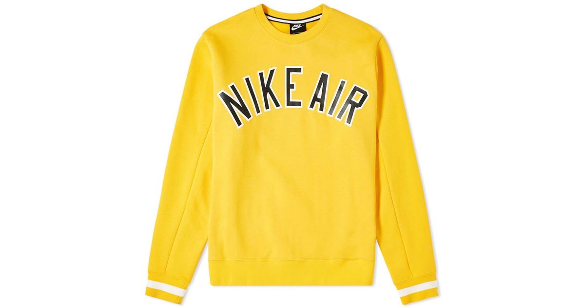 nike yellow crew neck