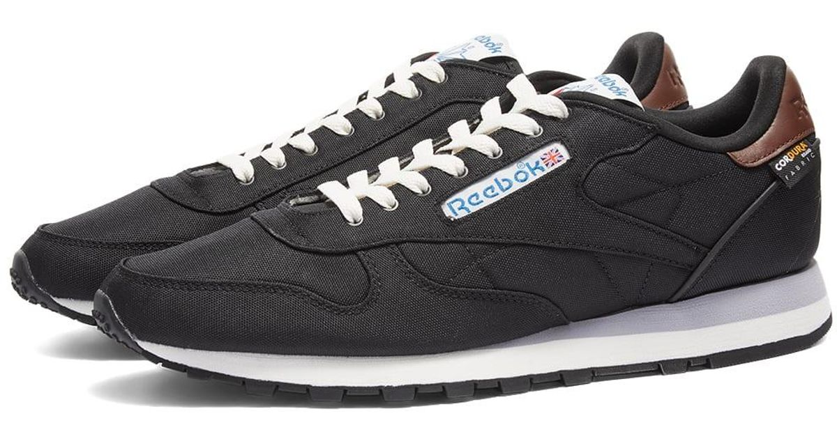 Reebok Classic Leather Cordura Sneakers in Black/Chalk/Brown (Black ...