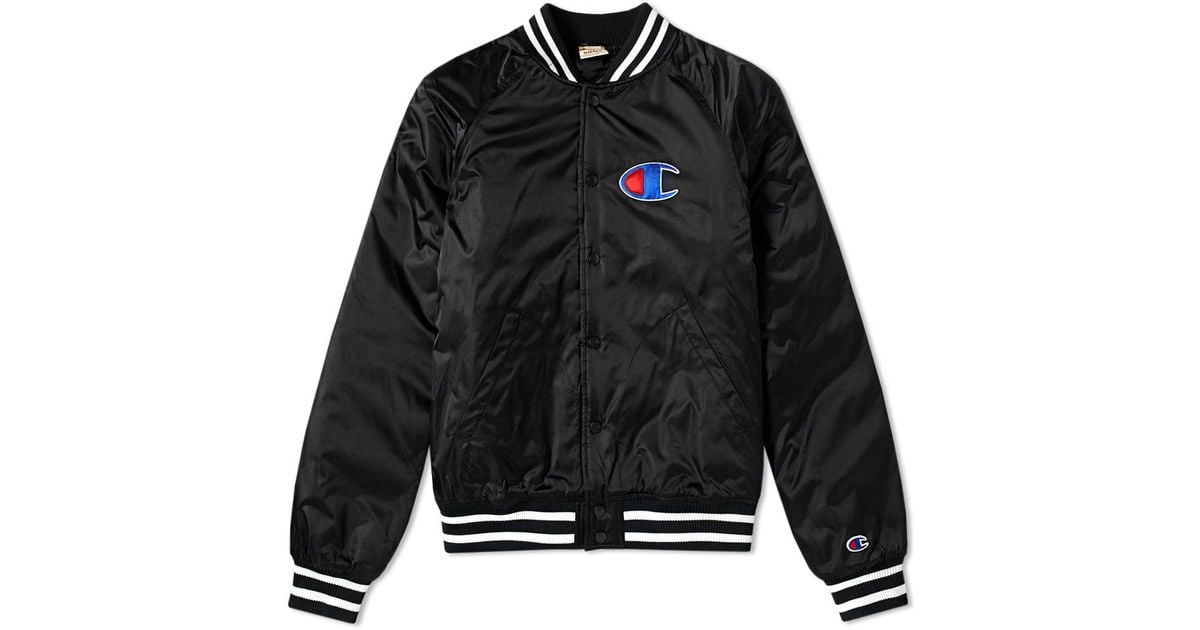 black champion varsity jacket