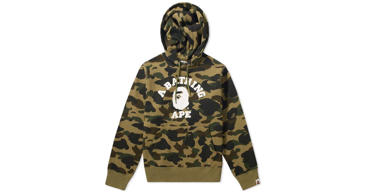 bathing ape hoodie camo