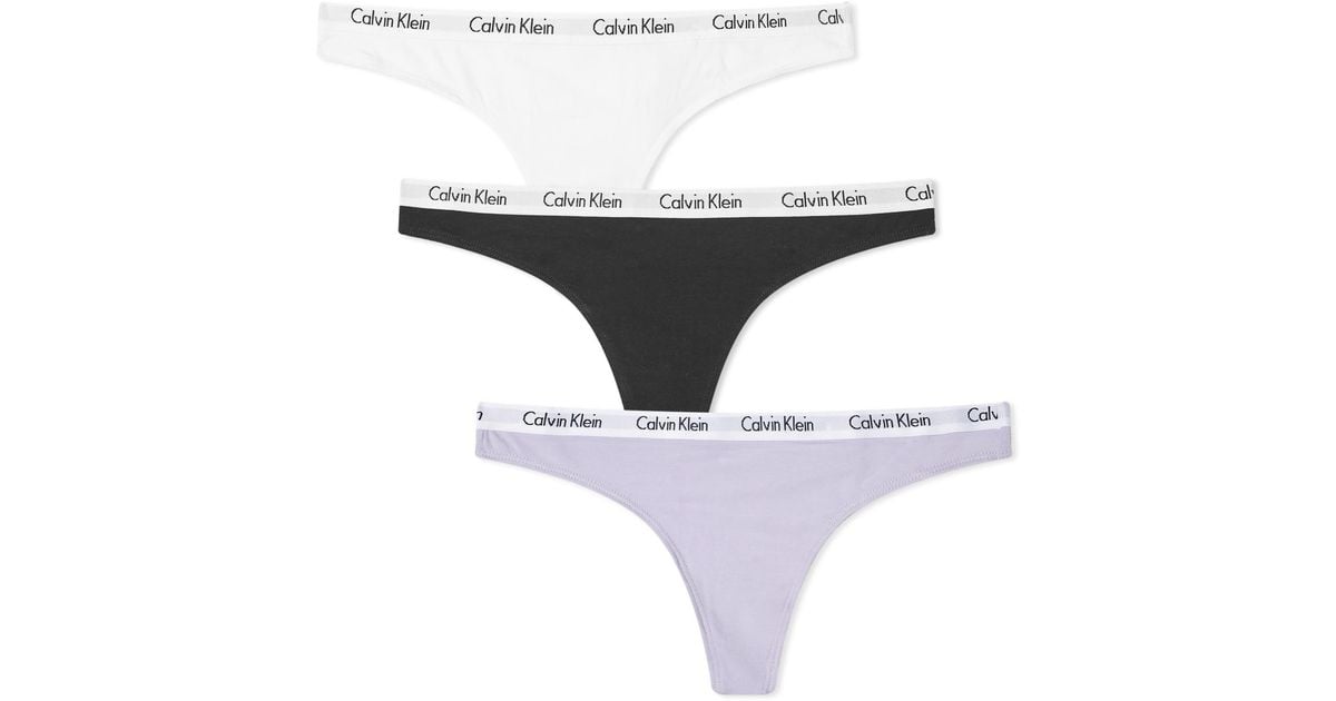 Calvin Klein Ck Thong 3 Pack in Black
