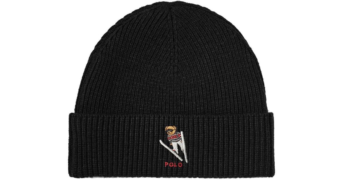 polo ski bear beanie