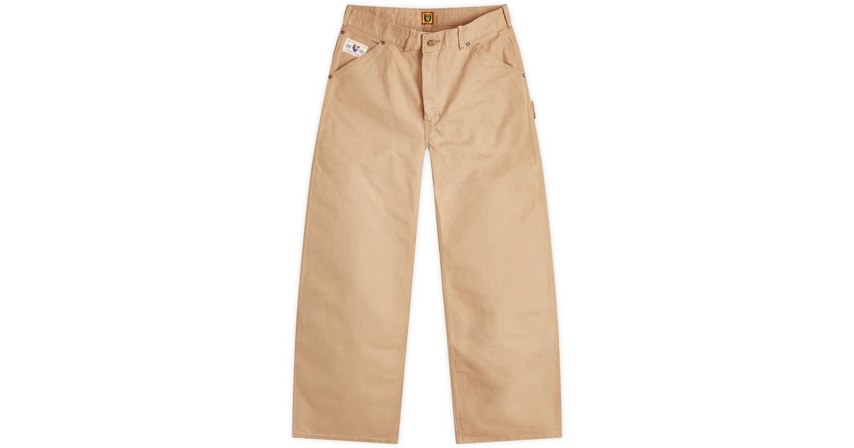 パンツ HUMAN MADE WASHED DUCK WORK PANTS HUMAN MADE Washed Duck Work Pants in Light Brown | SVD USA
