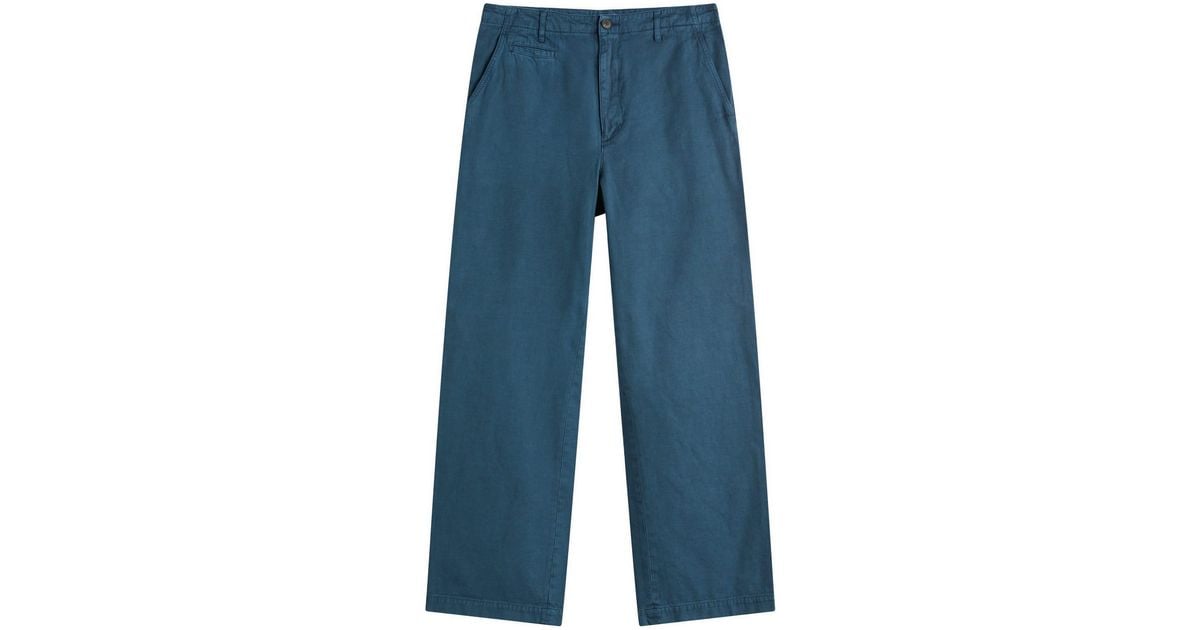 AURALEE Product Dyed Finx Gabardine Pants in Blue for Men | Lyst