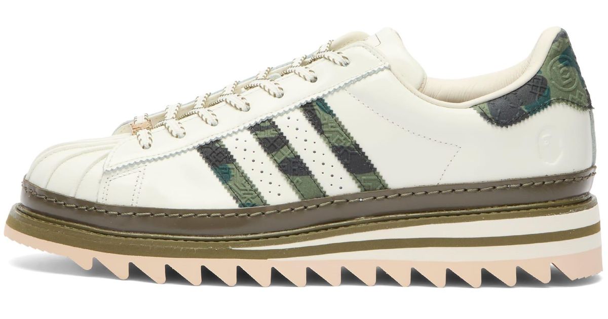 adidas X Clot X Bape Superstar By Edisen Chen Sneaker in White | Lyst