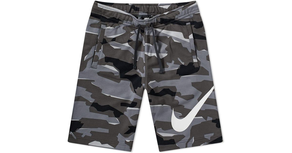 grey camo nike shorts