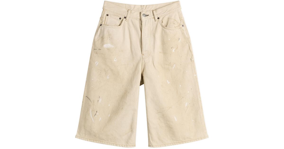 Acne Studios Judda Trafalgar Denim Shorts in Natural for Men | Lyst