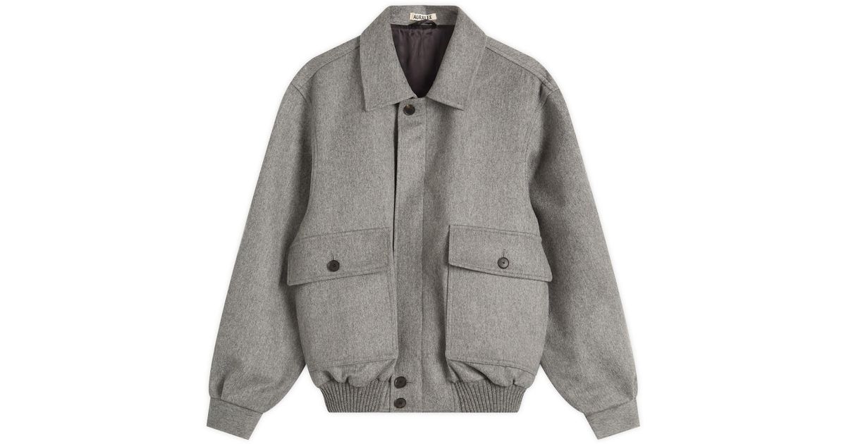 ジャケット・アウター AURALEE CASHMERE FLANNEL ZIP BLOUSON AURALEE(オーラリー)BABY CAMEL FLANNEL ZIP BLOUSON A24AB02BF