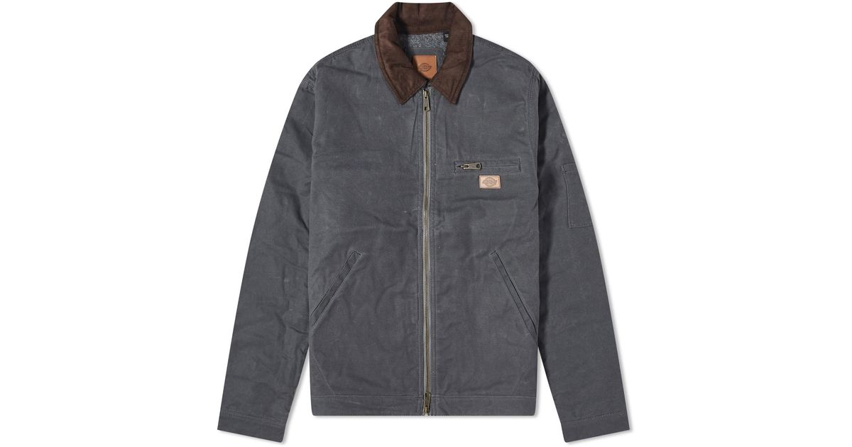 Dickies Lucas Waxed Zip Jacket in Gray for Men | Lyst