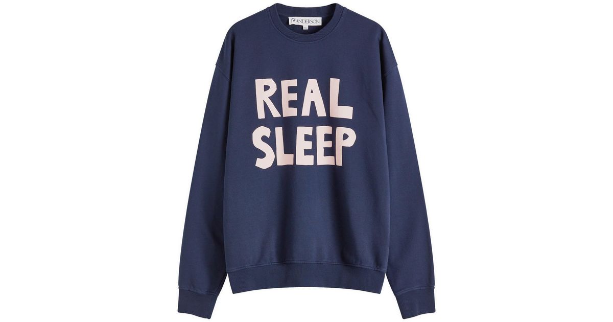 JW Anderson Real Sleep Printed Sweatshirt in Blue for Men | Lyst UK