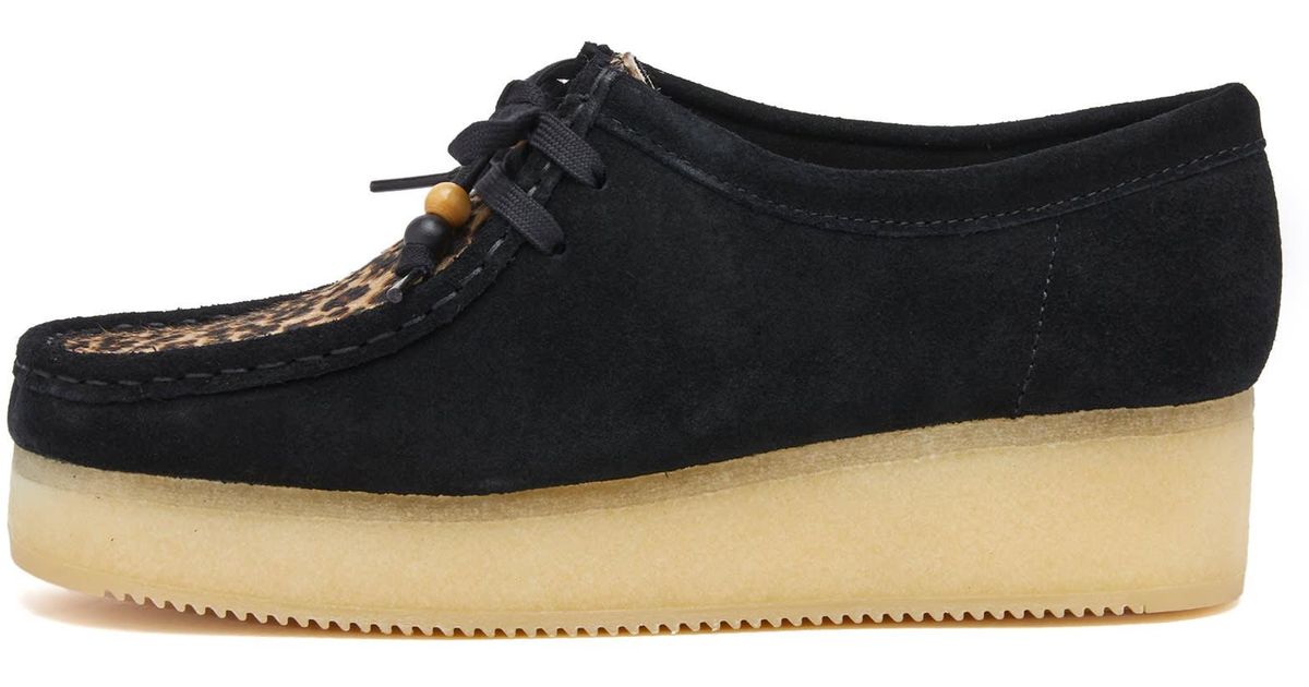Clarks Leopard Print Suede Moccasins in Blue | Lyst
