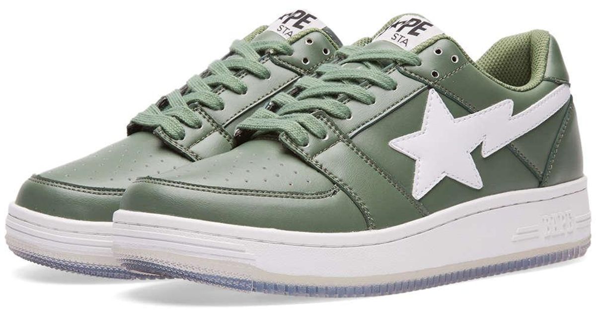 bape shoes green