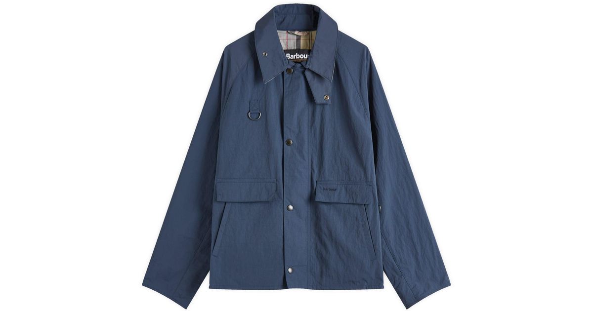 Barbour Os Spey Lightweight Showerproof Jacket in Blue for Men | Lyst
