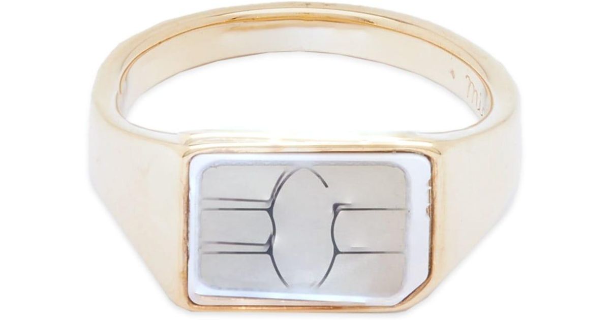 Miansai X Gab Bois Sim Card Signet Ring in Metallic for Men | Lyst
