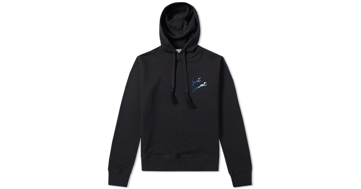 saint laurent script hoodie