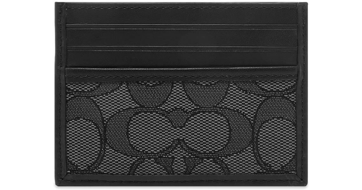 coach jacquard card case