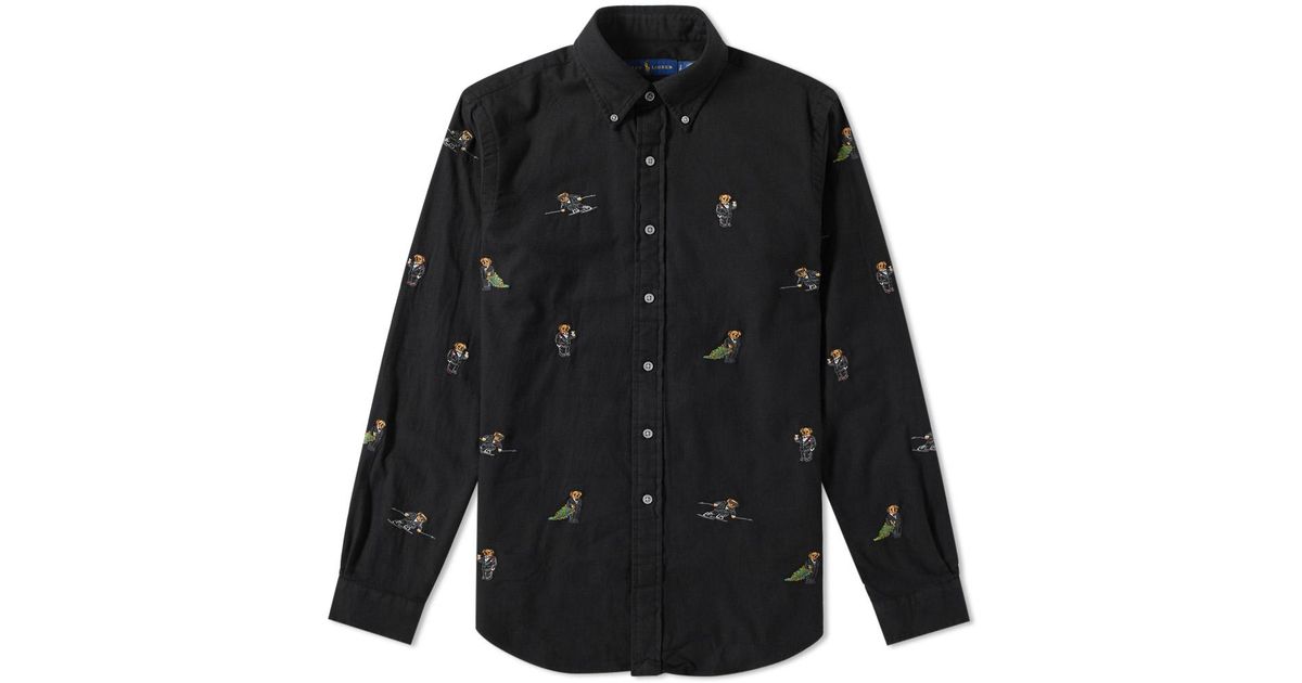 polo bear shirt black