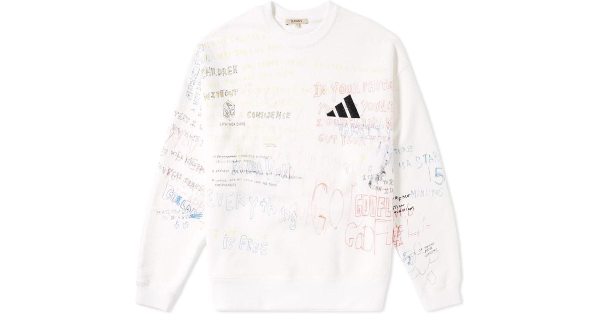 yeezy handwriting sweatshirt