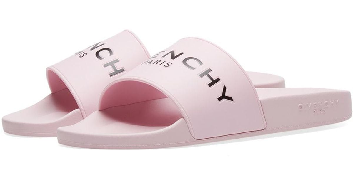 Givenchy Rubber Logo Slide in Light Pink (Pink) for Men | Lyst