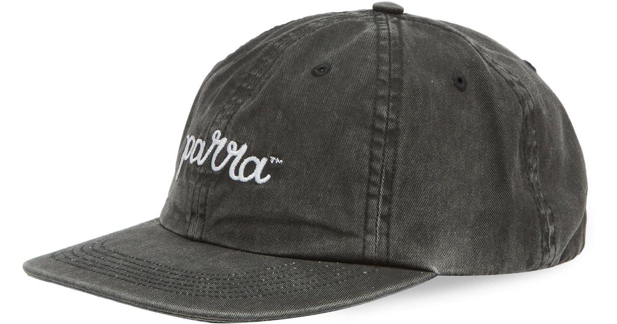 by Parra Scripted 6 Panel Hat in Black for Men | Lyst UK