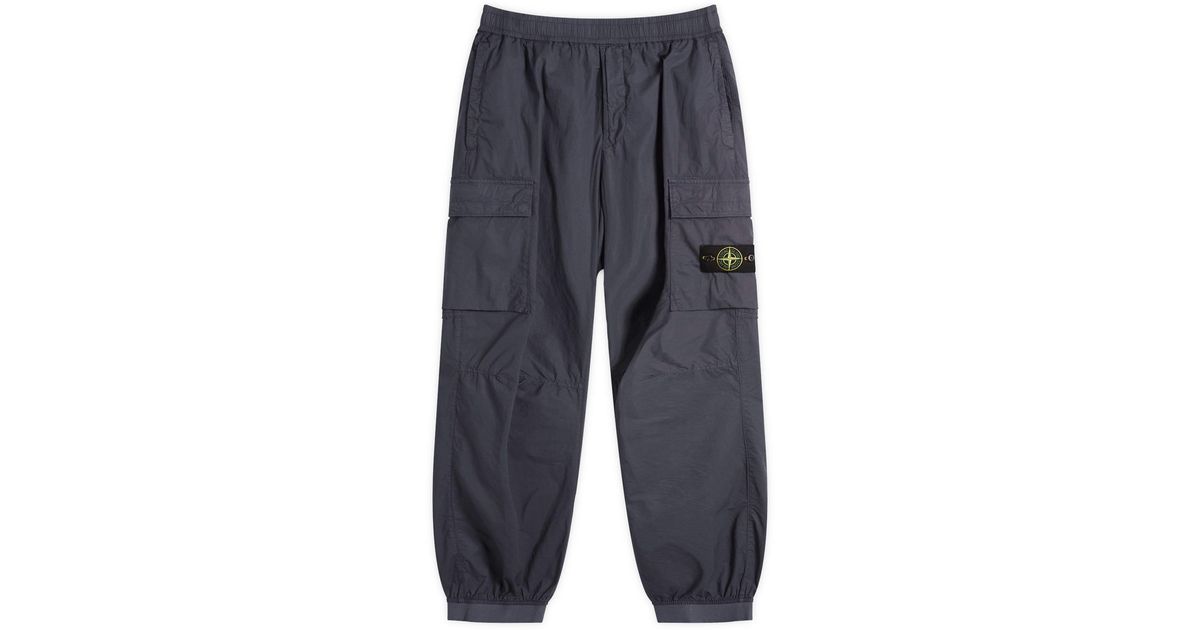 Stone Island Tela Paracadute Cargo Trousers in Blue for Men | Lyst