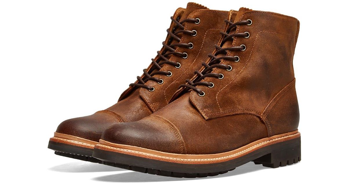 grenson joseph commando sole toe cap boot