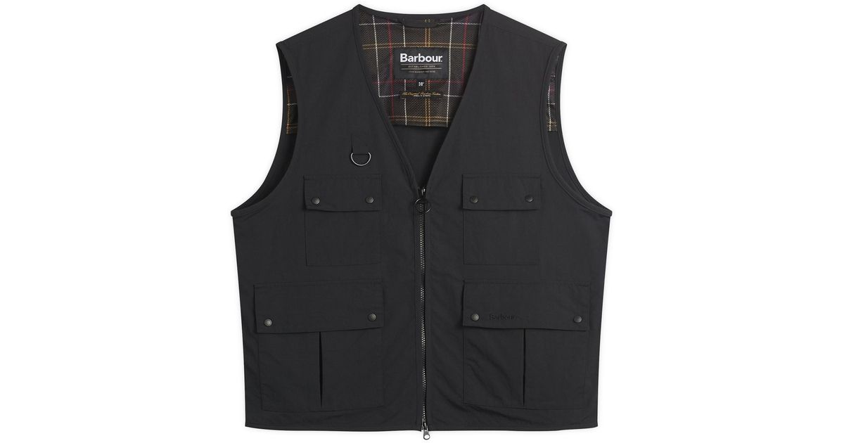 Barbour Fly Fishing Vest in Black for Men | Lyst UK