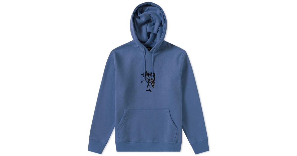 stussy tribe man applique hoodie