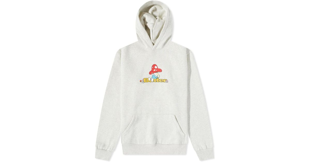 Butter Goods X The Smurfs Lazy Logo Hoody in White for Men Lyst UK