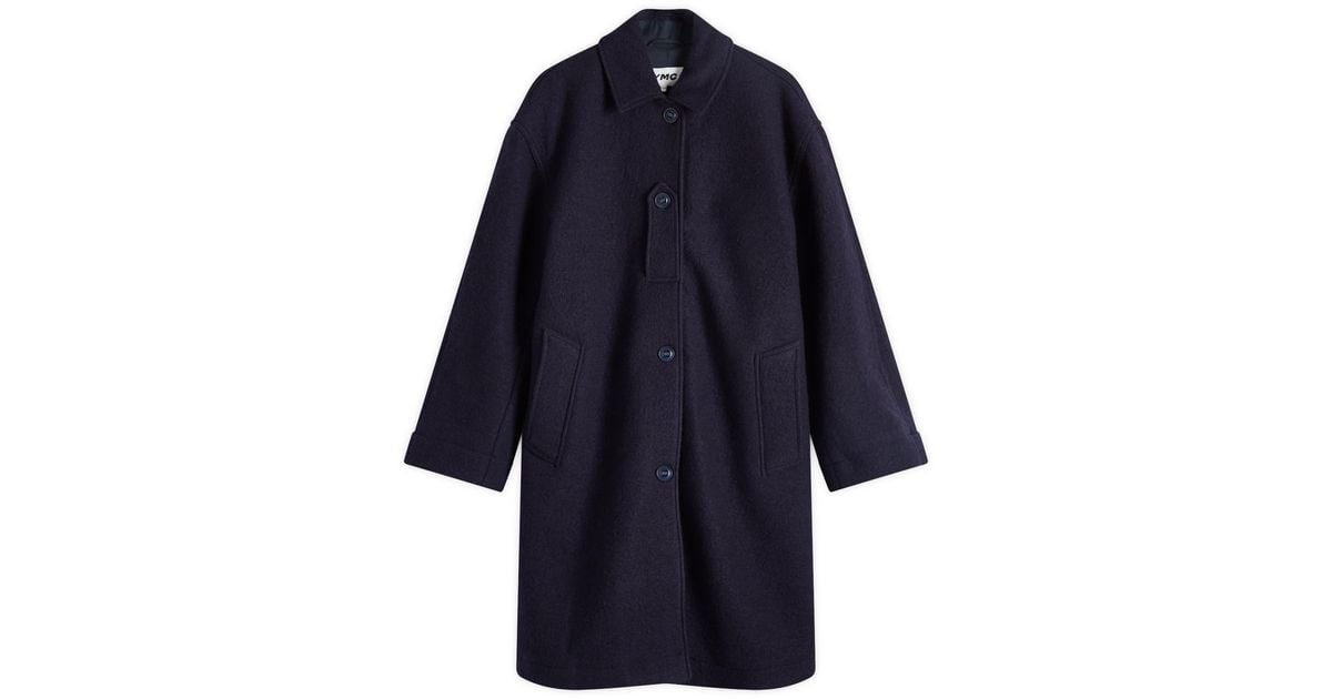 YMC Sgt Rock Coat in Blue | Lyst Canada