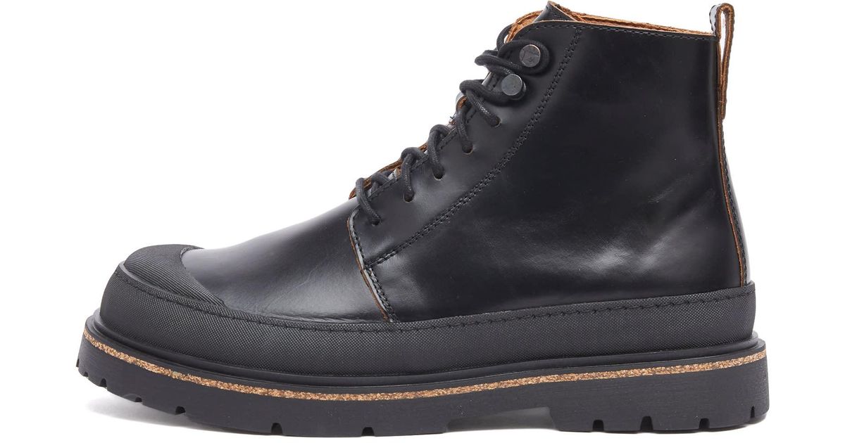 Birkenstock Men\'s Black Leather Lace-Up Boots 45 Birkenstock New w/ Box Birmingham Lace Mid Black Oiled  main image 2