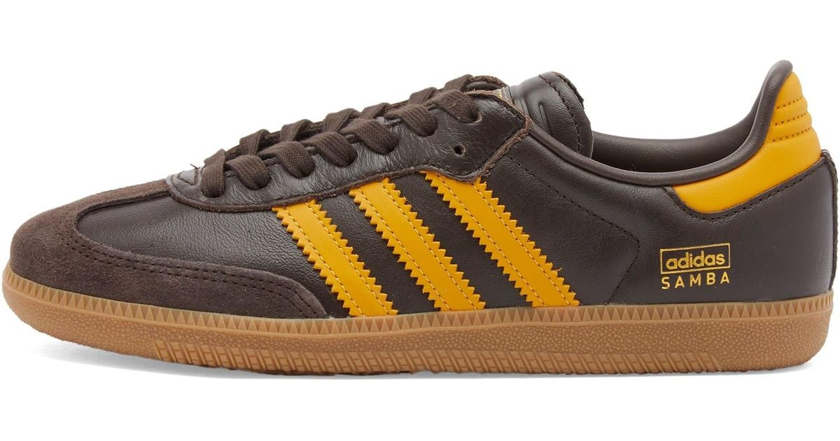 adidas gazelle silver green womens Adidas Samba OG Dark Brown Preloved Yellow Gum IG6174 – BM STORE ORIGINAL  FOOTWEAR main image 0