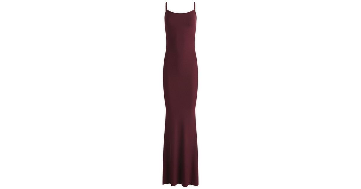 women's size m skims long slip dress purple Fits Everybody Lace Long Slip Dress (Women)