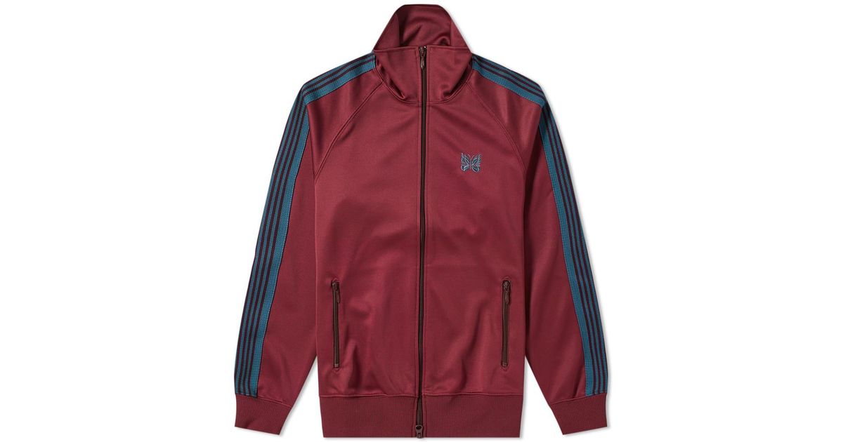 Needles Track Jacket Maroon in Red for Men | Lyst