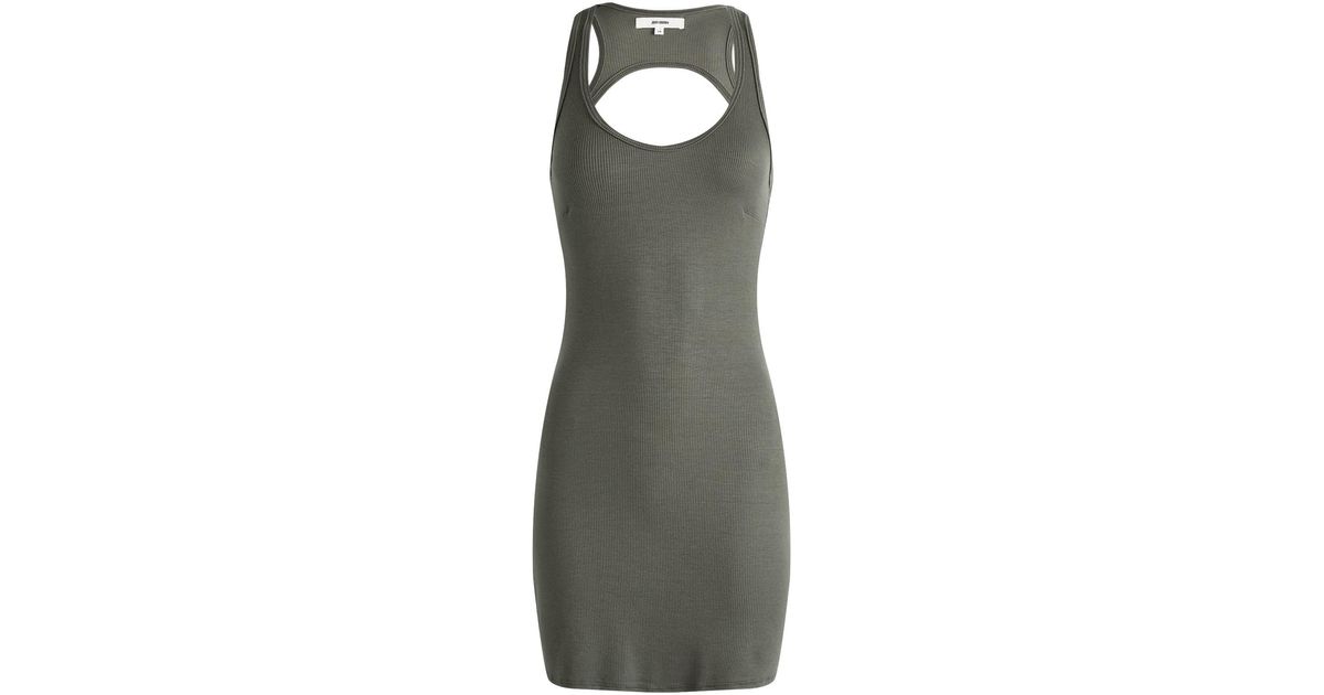 Joah Brown Open Back Mini Dress in Green | Lyst