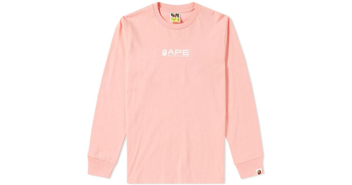 bape pink jumper