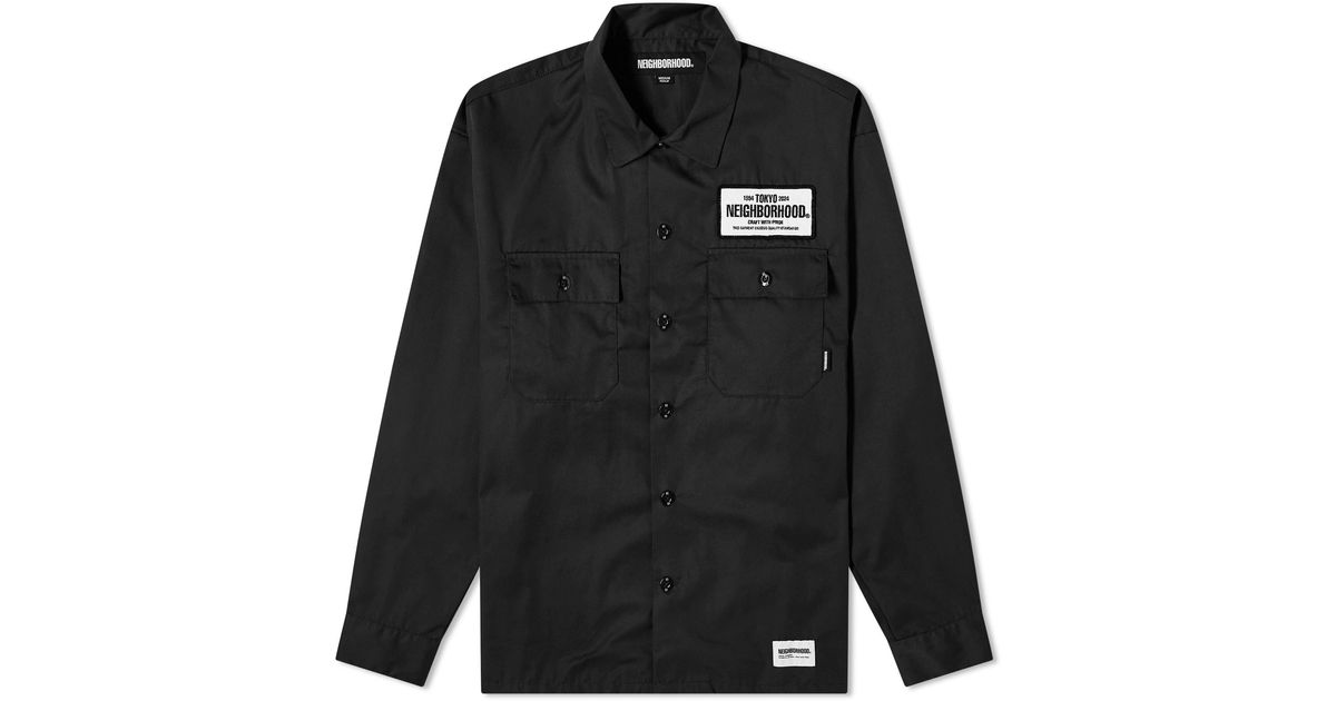 Neighborhood Classic Work Shirt in Black for Men | Lyst