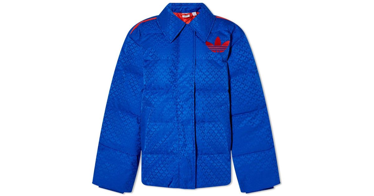 adidas Adicolor Heritage Now Monogram Puffer Jacket - Blue | Women's  Lifestyle | adidas US